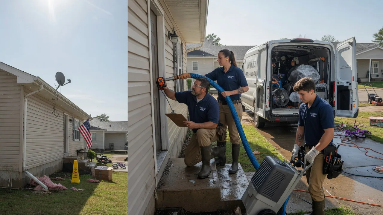 Ceiling Water Damage Restoration in Evansville, WY near me